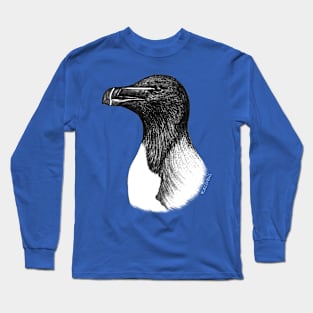 Razorbill (Alca torda) - blue Long Sleeve T-Shirt